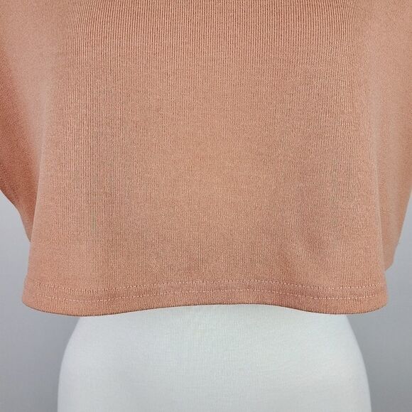 Revamped Tan Sleeveless Cropped Sweater Large - Picture 3 of 16